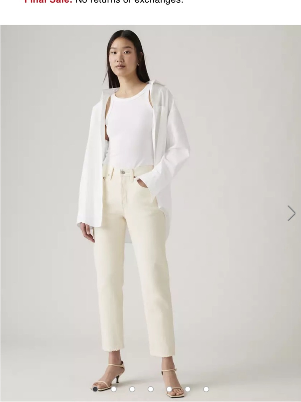 Levi's 501 Women's Jeans in Cream